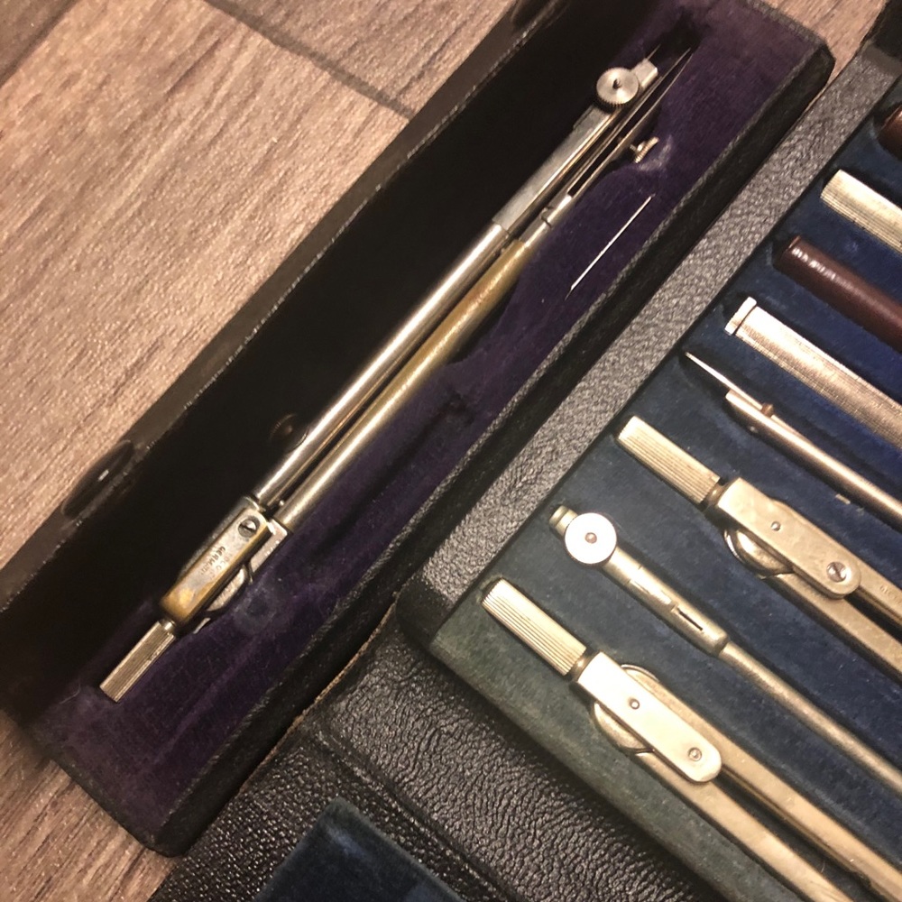 Vintage Dietzgen & Proebster Drafting Set Lot | Compass Tools | Original Cases - Picture 6 of 6
